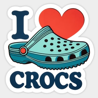 I love Crocs Sticker